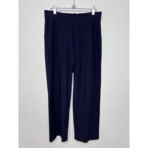 Eileen Fisher Size XS Navy Womens Pull On Mid Rise Pants Stretch Sustainable